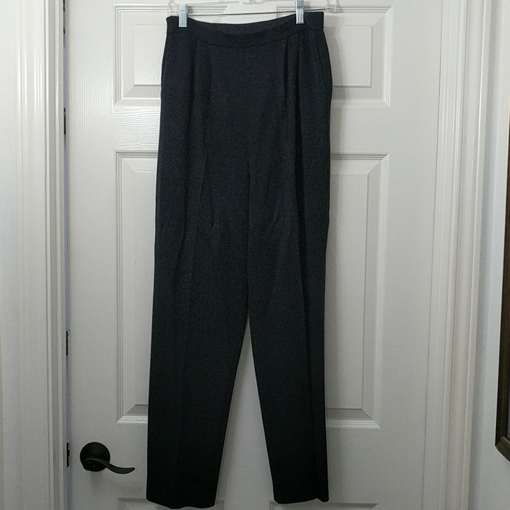St. John Basics Black Knit High Waist Pant Vintage